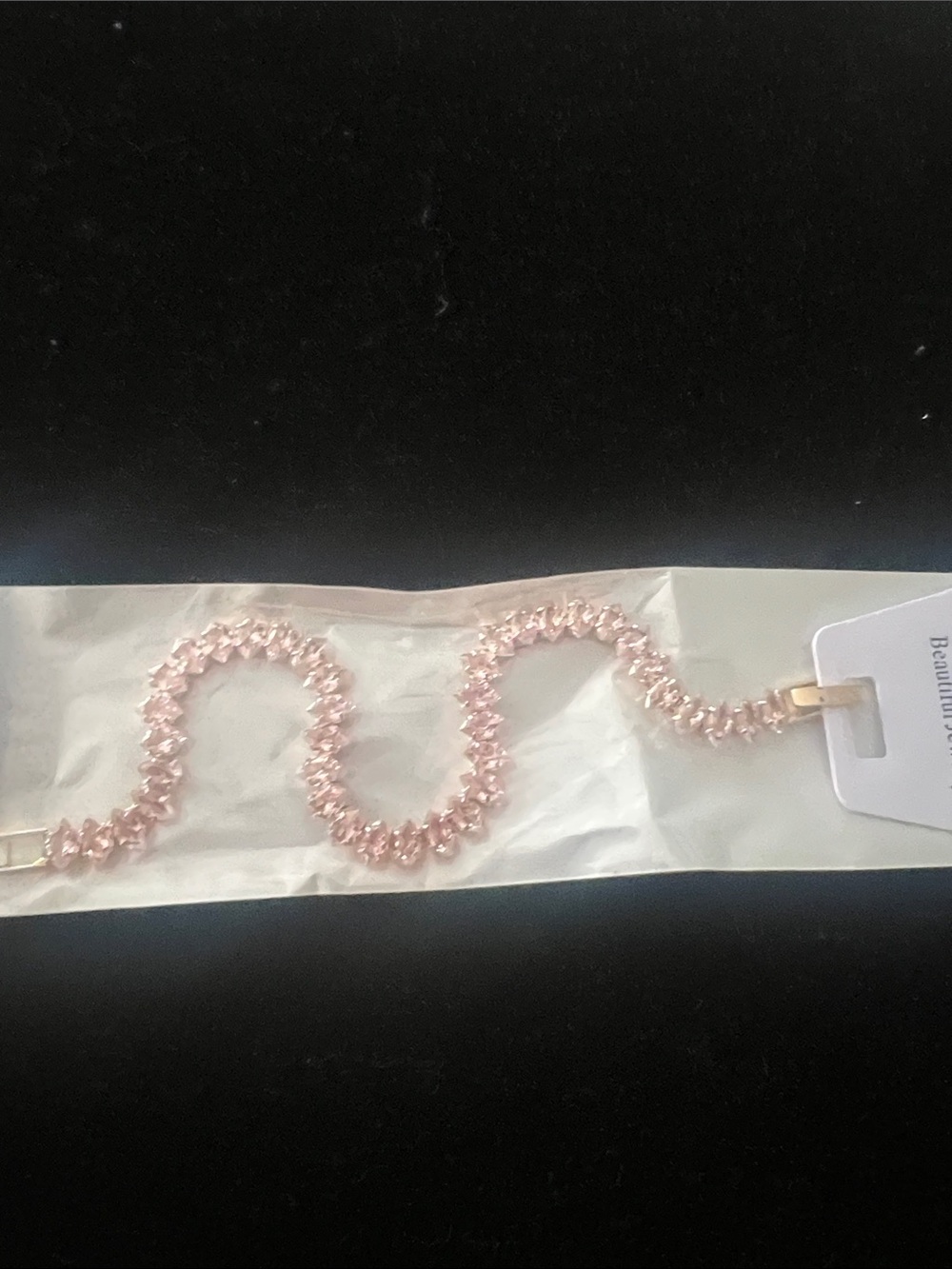 Rose Gold Crystal Link Bracelet